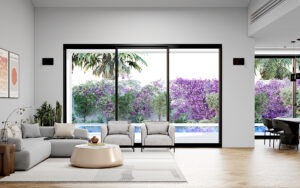 חלונות בלגים מדגם סלים של אלוג'י בסלון ביתי